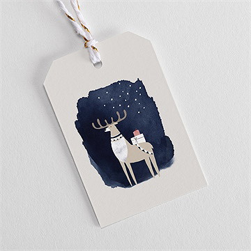 Geschenkanhänger Weihnachten aquarellelch