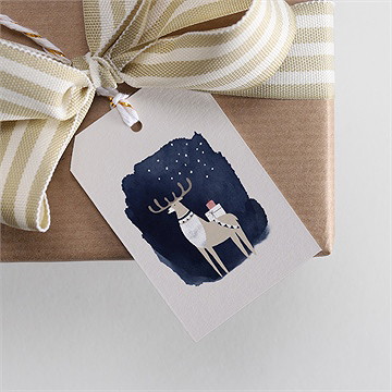 Geschenkanhänger Weihnachten aquarellelch - Vue 2