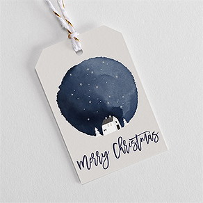 Geschenkanhänger Weihnachten sternennacht