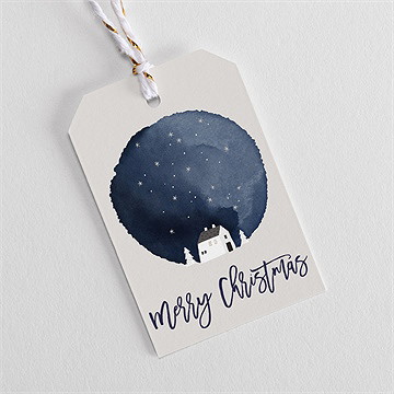 Geschenkanhänger Weihnachten sternennacht