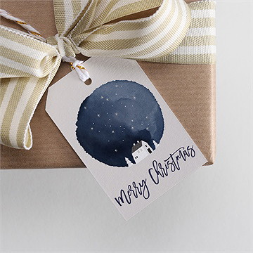 Geschenkanhänger Weihnachten sternennacht - Vue 2