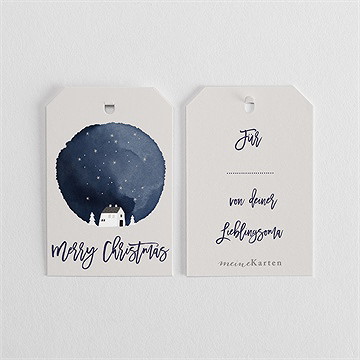 Geschenkanhänger Weihnachten sternennacht - Vue 3