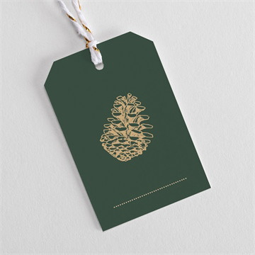 Geschenkanhänger Weihnachten goldener tannenzapfen