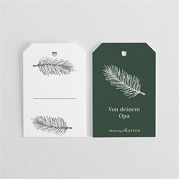 Geschenkanhänger Weihnachten zarte tannenzweige - Vue 3