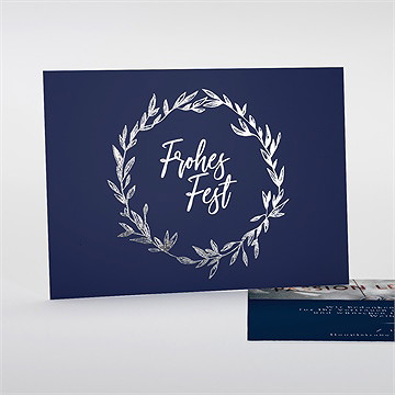 Weihnachtskarte Silberne Krone