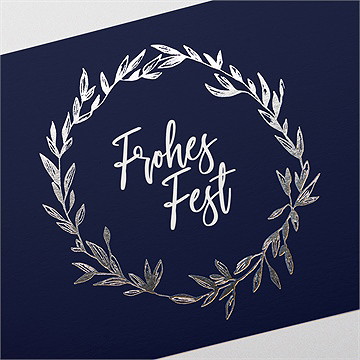 Weihnachtskarte Silberne Krone - vue 3