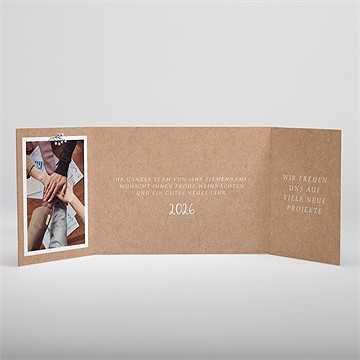 Weihnachtskarte blumiges kraftpapier - vue 2