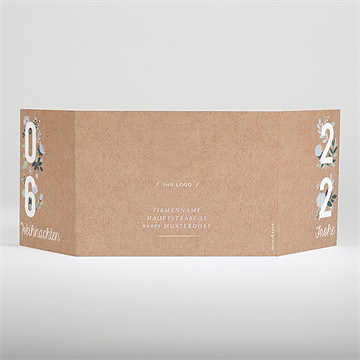 Weihnachtskarte blumiges kraftpapier - vue 3