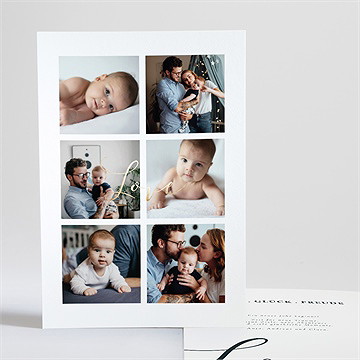 Weihnachtskarte mosaik mit 6 fotos