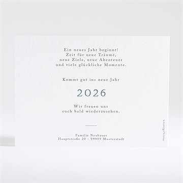 Weihnachtskarte Goldener Blätterrahmen - vue 4