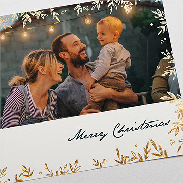 Weihnachtskarte Blätterveredelung - vue 3