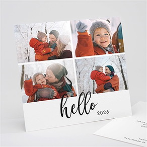 Weihnachtskarte kleines hello