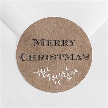 Sticker Weihnachten Kraftpapierdesign