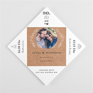 Hochzeitseinladung vertrauen - origami - Vue 3