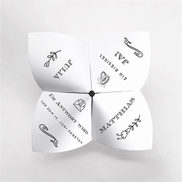 Hochzeitseinladung vertrauen - origami - Vue 2