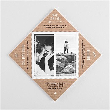 Hochzeitseinladung myriade - origami - vue 3