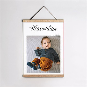 Geburtsposter Minimalistischer Glanz