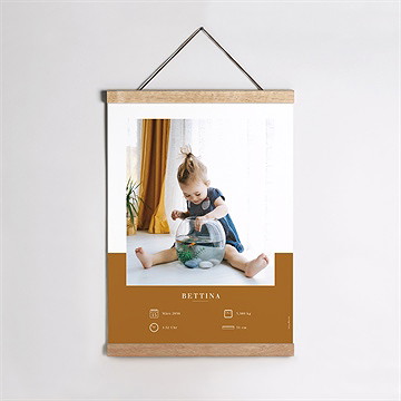 Geburtsposter Magnetkarte