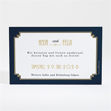 Save The Date Karte Art Déco - vue 2