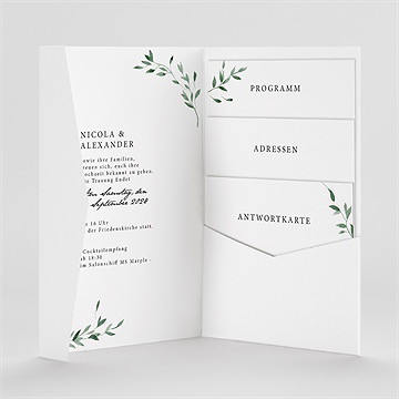 Hochzeitseinladung unter dem olivenbaum -allinone - Vue 2