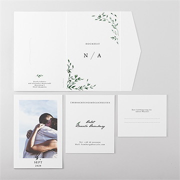 Hochzeitseinladung unter dem olivenbaum -allinone - Vue 4