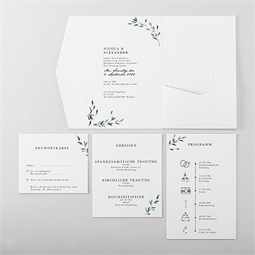 Hochzeitseinladung unter dem olivenbaum -allinone - Vue 5