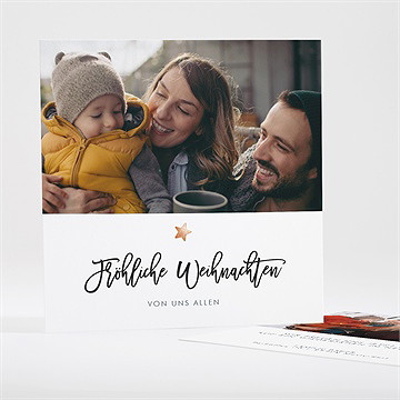 Weihnachtskarte kupferstern