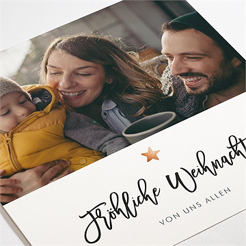 Weihnachtskarte kupferstern - Vue 3