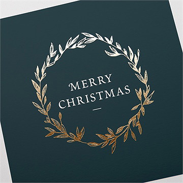Weihnachtskarte Goldene Blätterkrone - Vue 3