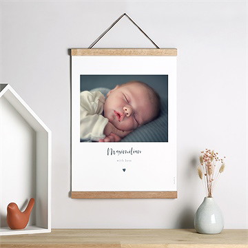 Geburtsposter Magnetkarte Kleines Herz - Vue 2