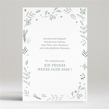 Weihnachtskarte Grüne Zweige - vue 2