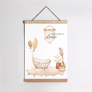 Geburtsposter Wiege Mädchen