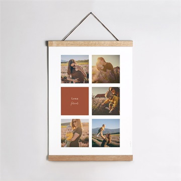 Geburtsposter granatapfelrot