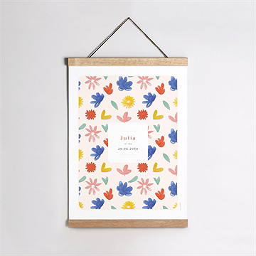 Geburtsposter Flowerpower