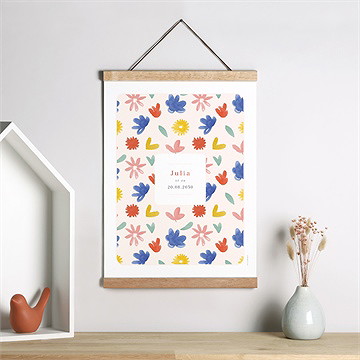 Geburtsposter Flowerpower - Vue 2