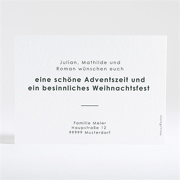Weihnachtskarte schlichter gruß - Vue 2