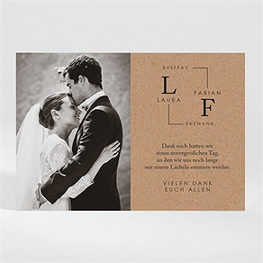 Dankeskarte Hochzeit verbunden - magnet