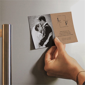 Dankeskarte Hochzeit verbunden - magnet - Vue 2