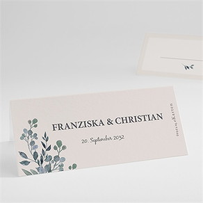Tischkarte Hochzeit schöner glanz