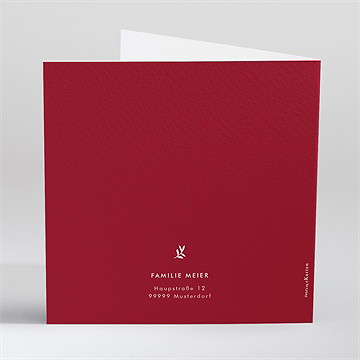 Weihnachtskarte rote friedenstaube - Vue 4