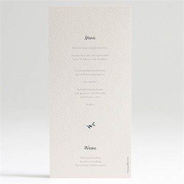 Menükarte Hochzeit Schöner Glanz - Vue 2