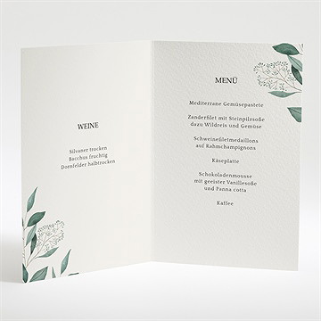 Menükarte Hochzeit intime blätterwelt - Vue 2