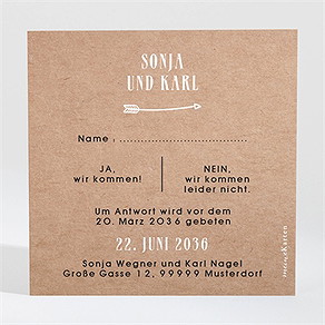 Antwortkarte Hochzeit myriade