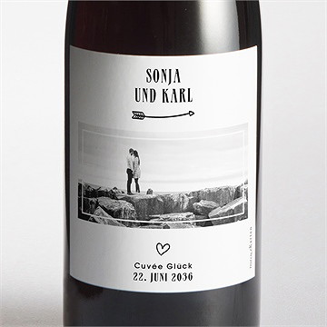 Flaschenetikett Hochzeit myriade