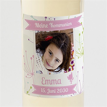 Flaschenetikett Kommunion Stimmung Mädchen