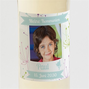 Flaschenetikett Kommunion Stimmung junge