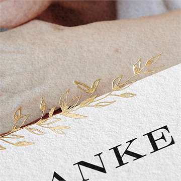 Trauerdanksagung Kraftschöpfen - Gold - Vue 2