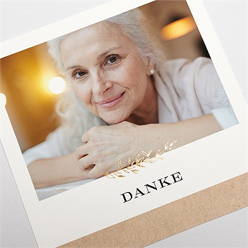 Trauerdanksagung Kraftschöpfen - Gold - Vue 3