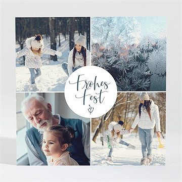 Weihnachtskarte Winterliche Fotocollage