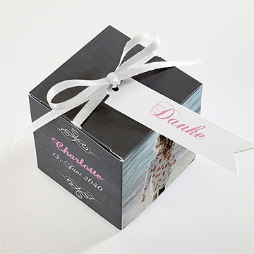 Geschenkbox Kommunion Weizenähren Rosa - Vue 3